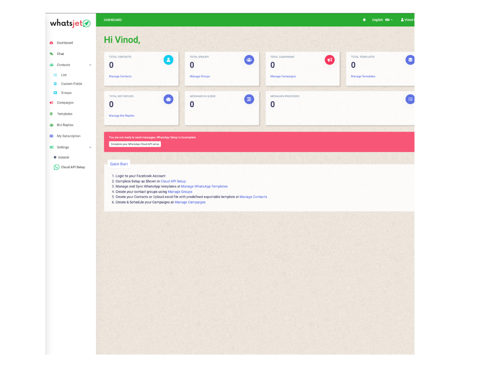 Whatsbot SaaS: una plataforma de marketing de WhatsApp con envío masivo, campañas, chatbots y CRM